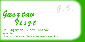 gusztav viszt business card