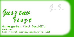 gusztav viszt business card